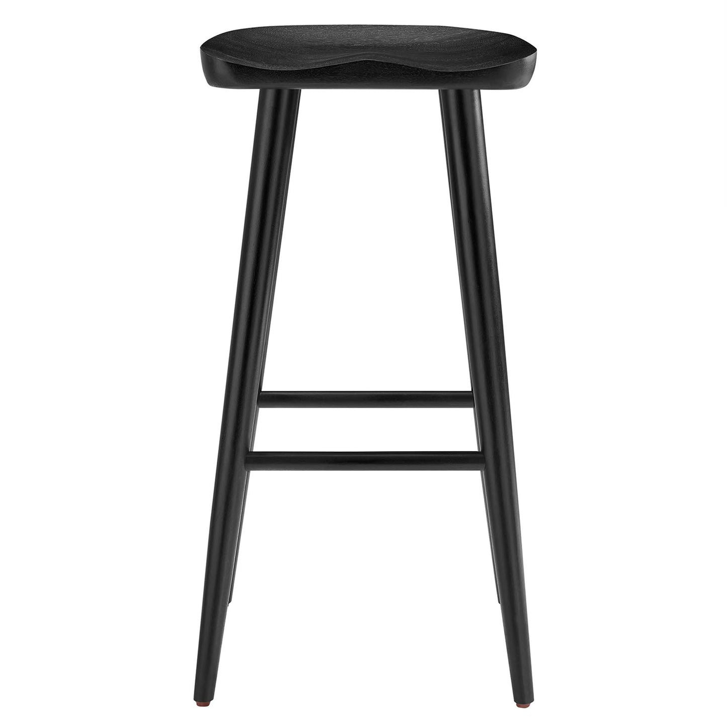 Modway - Saville Backless Wood Bar Stools Set of 2 by Modway Bar and Dining Bar and Counter Stools Black - EEI-6740-BLK