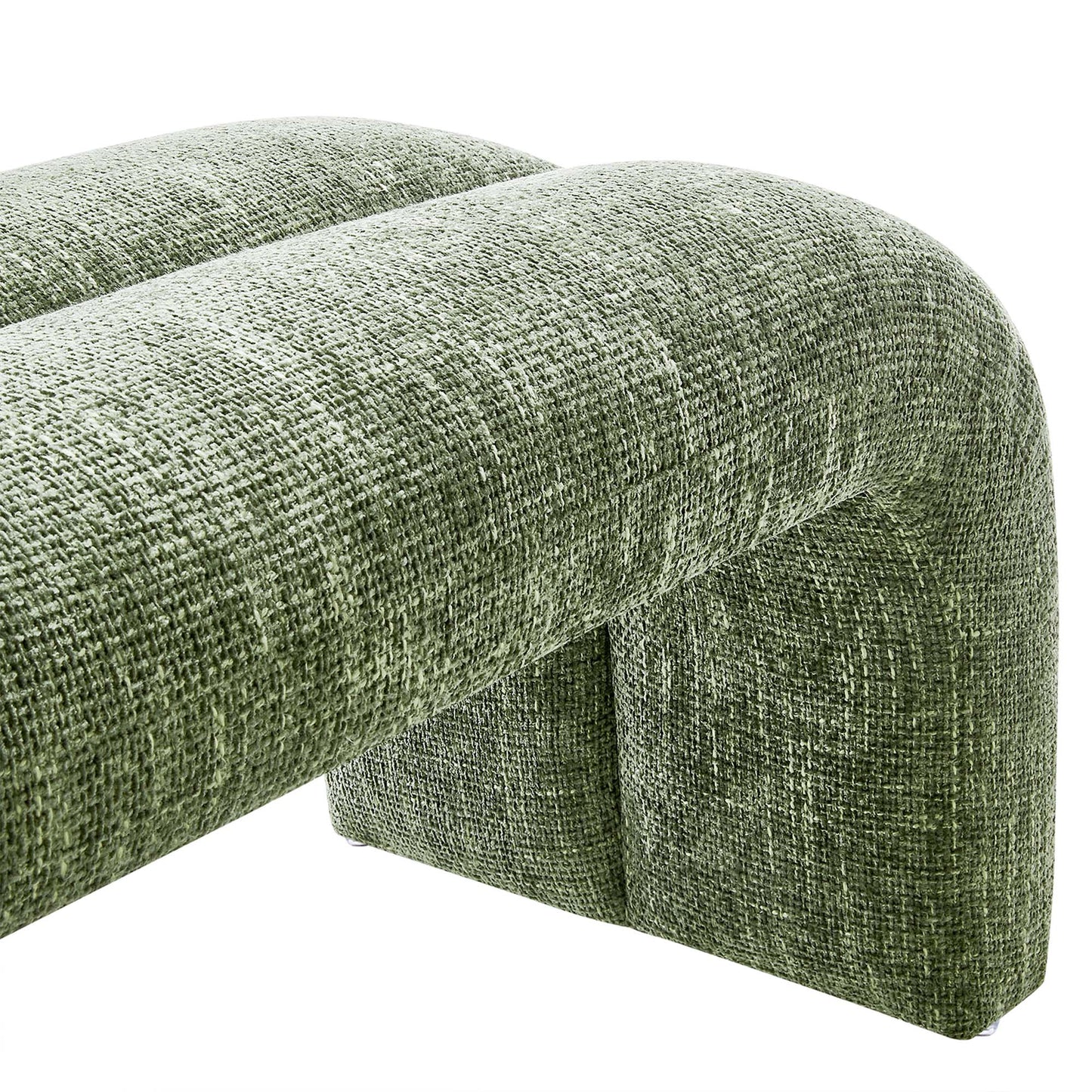 Modway - Dax 50.5" Chenille Upholstered Accent Bench by Modway Living Room Benches and Stools Green - EEI-6769-BAS
