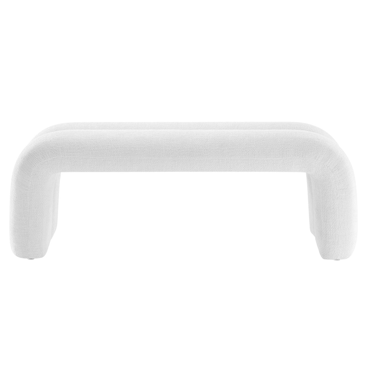 Modway - Dax 50.5" Chenille Upholstered Accent Bench by Modway Living Room Benches and Stools White - EEI-6769-FRO