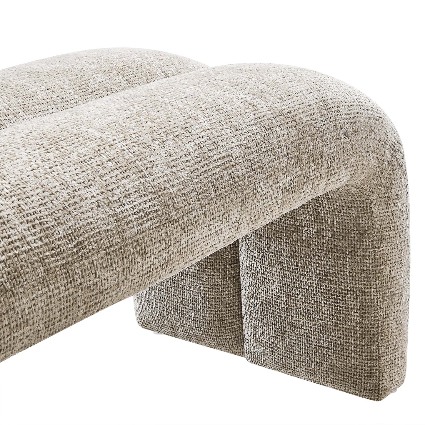 Modway - Dax 50.5" Chenille Upholstered Accent Bench by Modway Living Room Benches and Stools Brown - EEI-6769-KHA