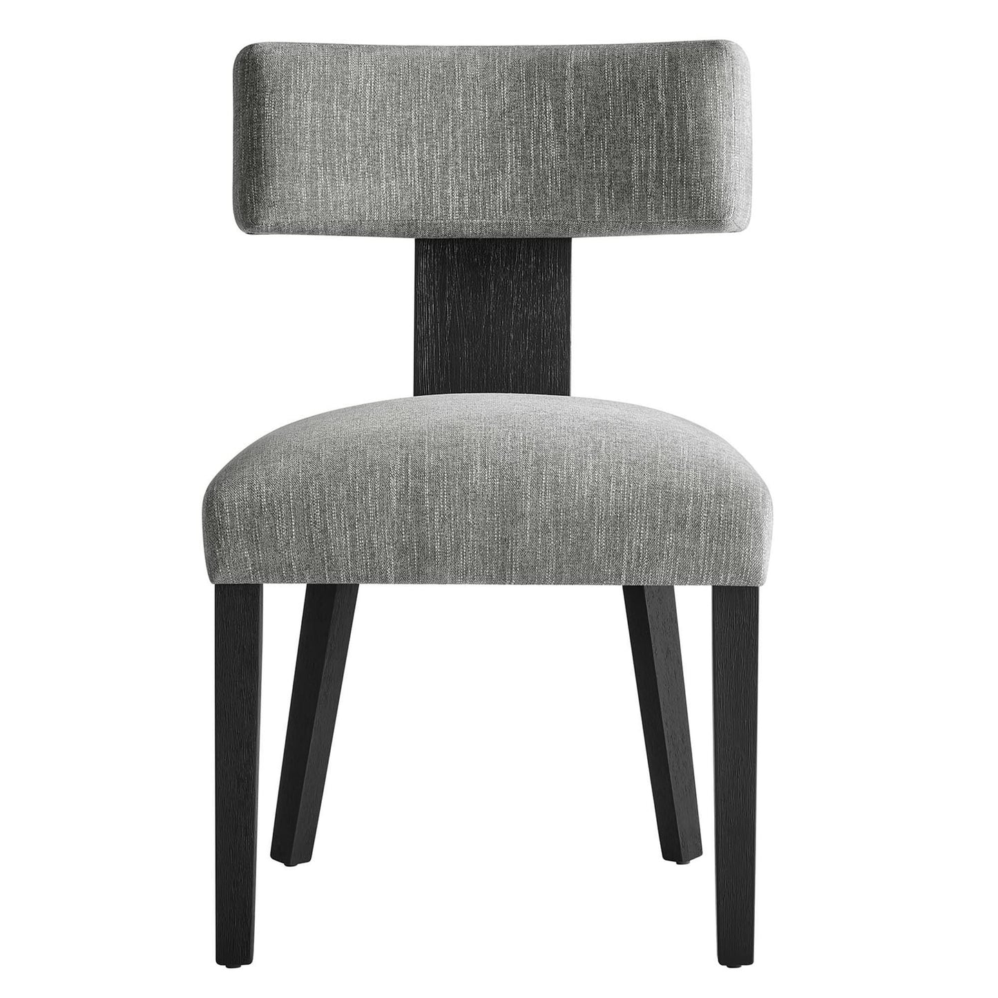 Modway - Nalani Fabric Upholstered Dining Chairs Set of 2 by Modway Bar and Dining Dining Chairs Gray - EEI-6777-HEG-BLK