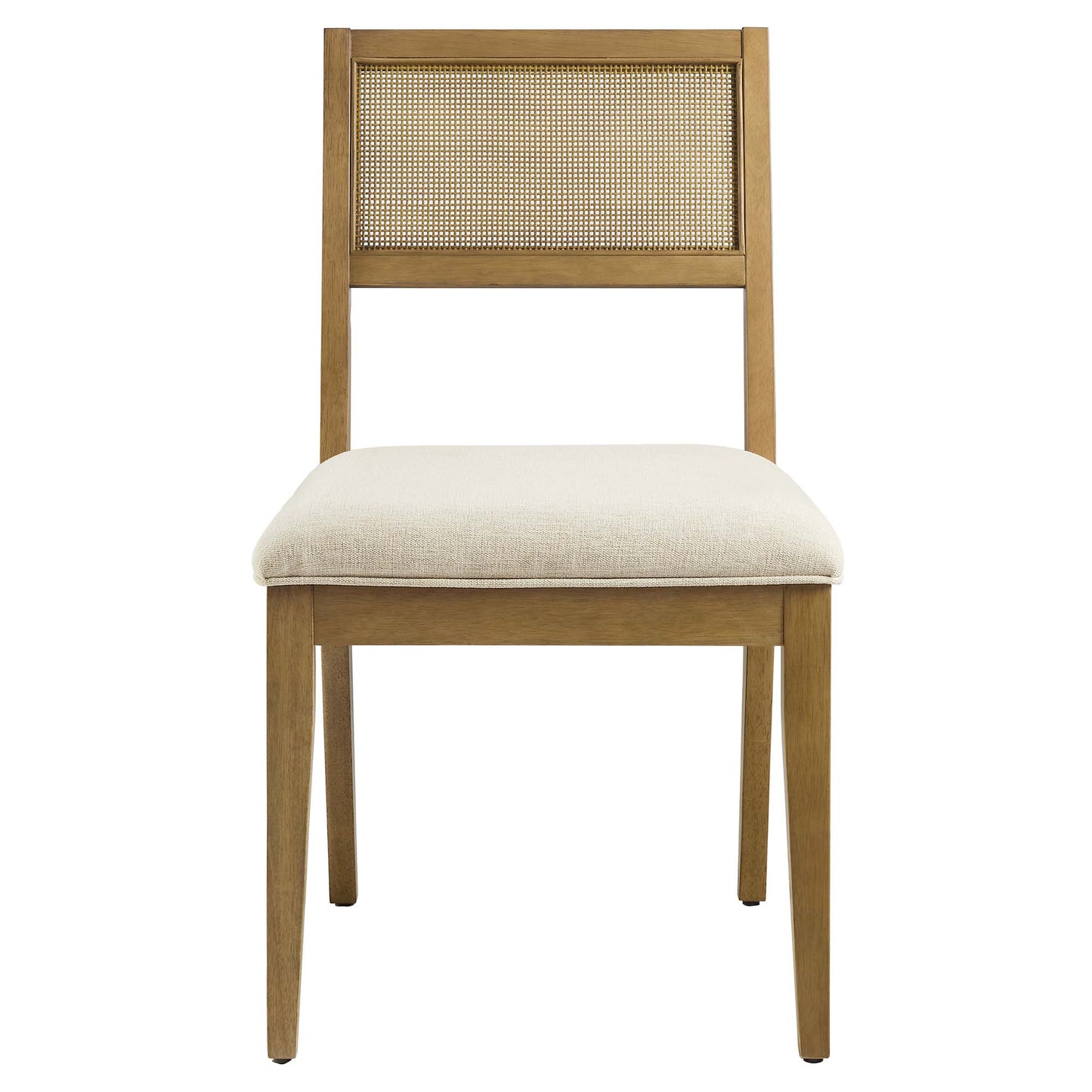 Modway - Nimba Faux Rattan Fabric Dining Chairs Set of 2 by Modway Bar and Dining Dining Chairs White - EEI-6781-FRO-HEI