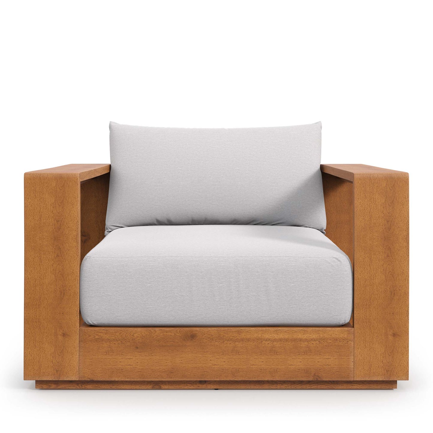 Modway - Tahoe Outdoor Patio Acacia Wood Chair by Modway Outdoor Furniture Sofa Sectionals Gray - EEI-6782-NAT-LGR