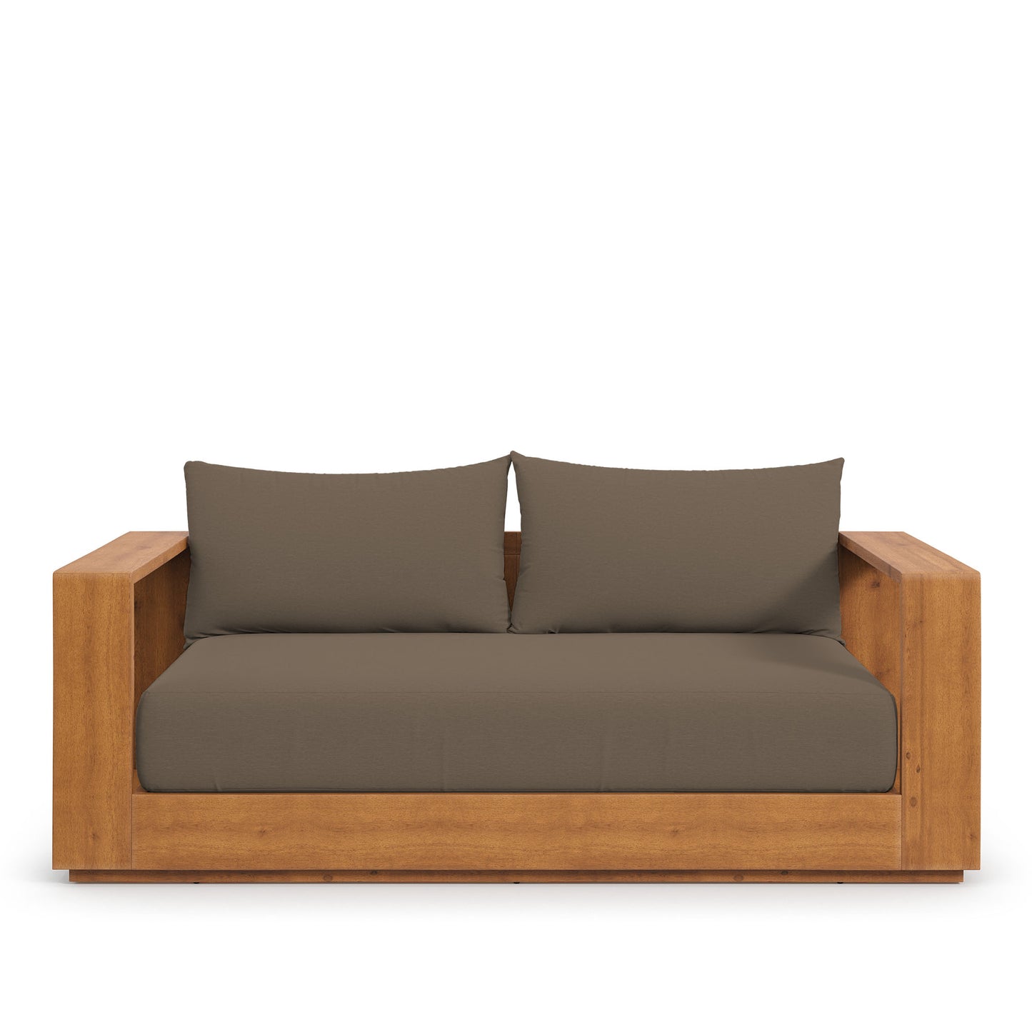 Modway - Tahoe Acacia Wood Outdoor Patio Acacia Wood Loveseat by Modway Outdoor Furniture Sofa Sectionals Brown - EEI-6783-NAT-COA