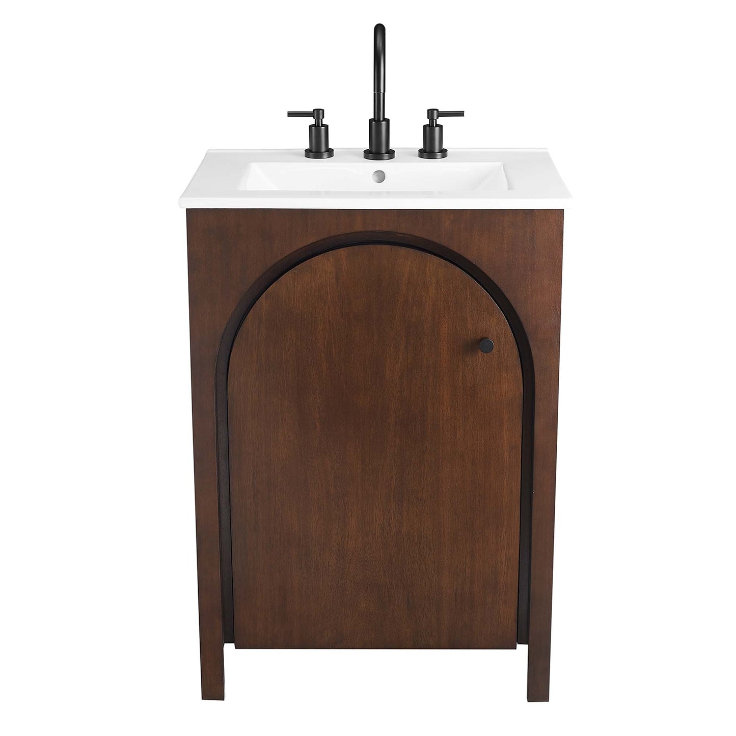 Modway - Appia 24" Bathroom Vanity by Modway Bathroom Vanities Brown - EEI-6788-WAL-WHI