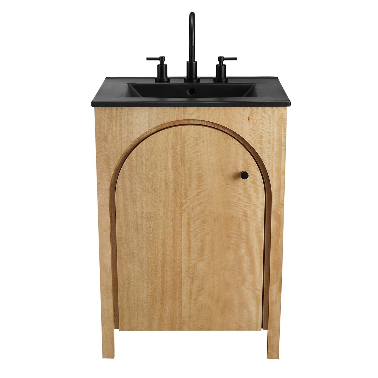 Modway - Appia 24" Bathroom Vanity by Modway Bathroom Vanities Brown - EEI-6789-OAK-BLK