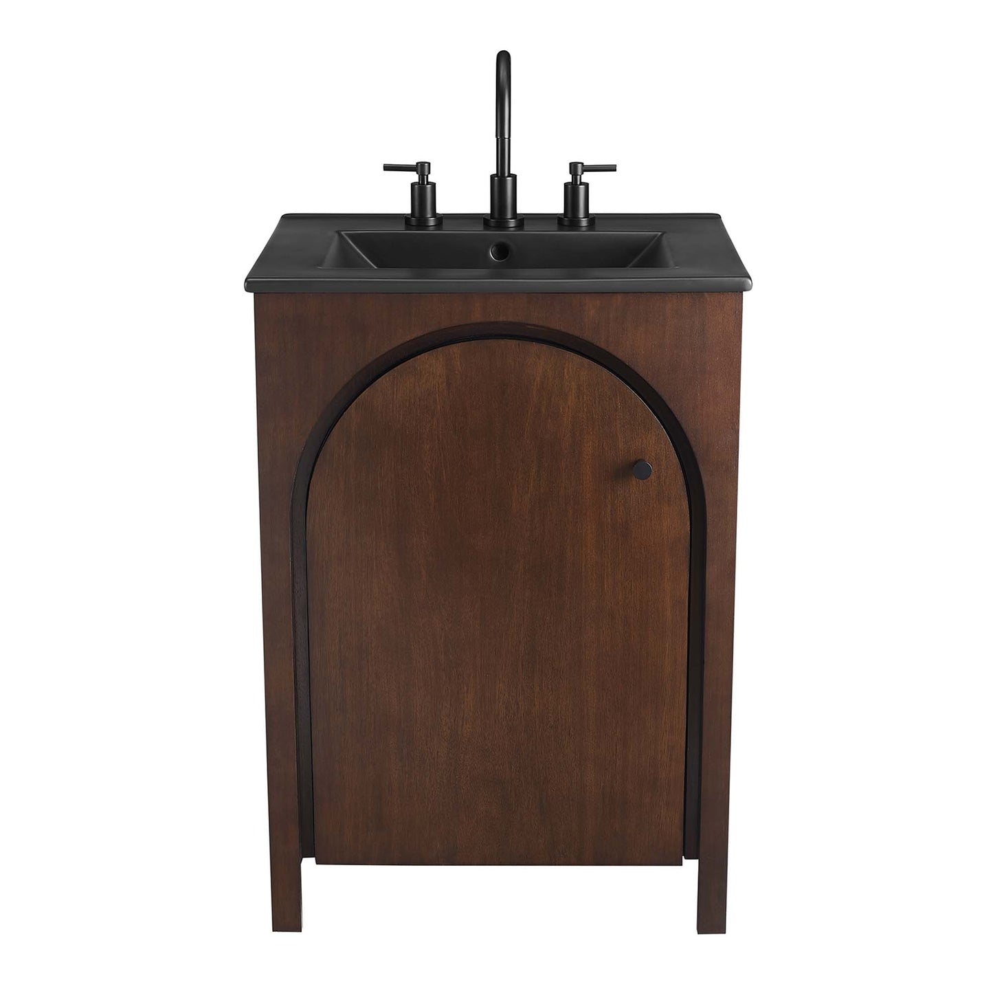 Modway - Appia 24" Bathroom Vanity by Modway Bathroom Vanities Brown - EEI-6789-WAL-BLK