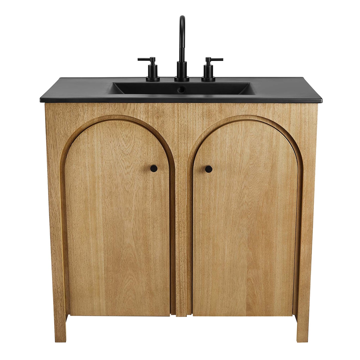 Modway - Appia 36" Bathroom Vanity by Modway Bathroom Vanities Brown - EEI-6791-OAK-BLK