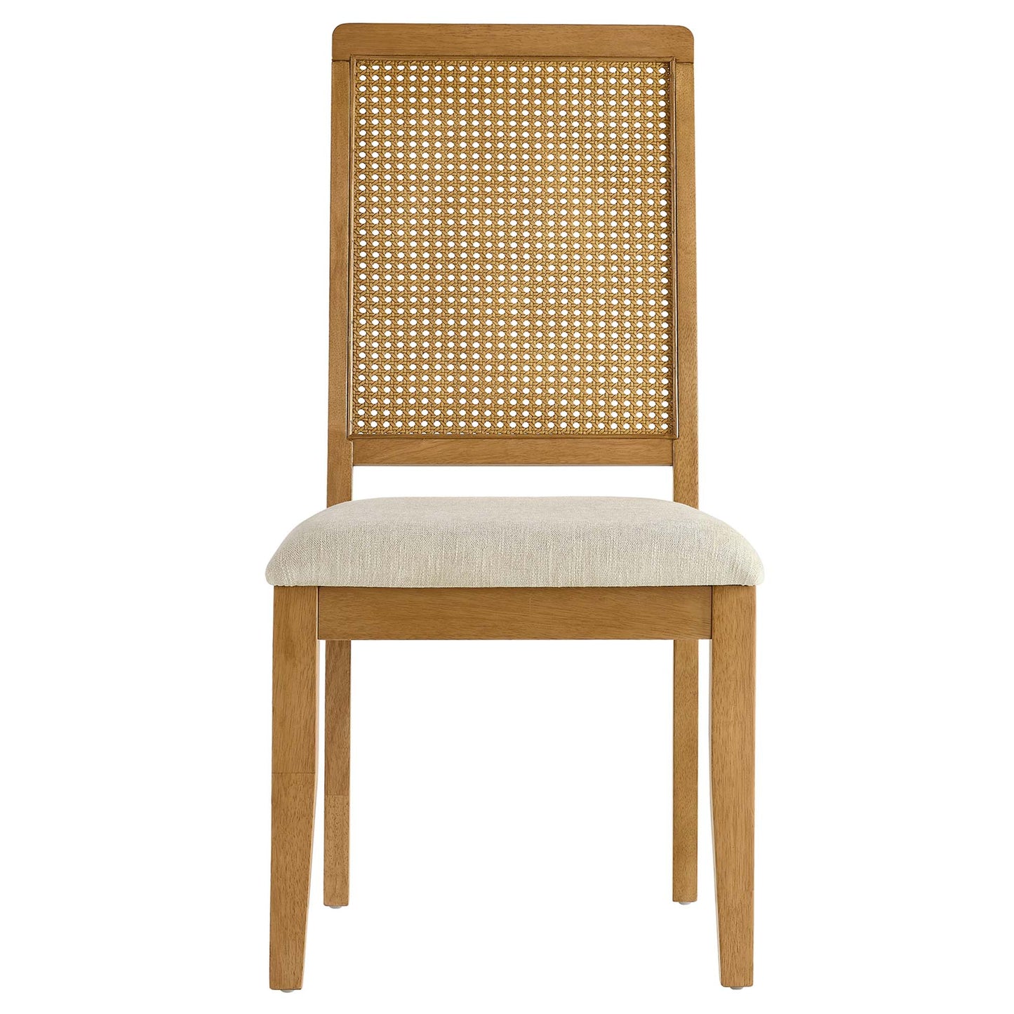Modway - Arlo Faux Rattan and Wood Dining Side Chairs Set of 2 by Modway Bar and Dining Dining Chairs Brown - EEI-6803-NAT-NAT-HLB