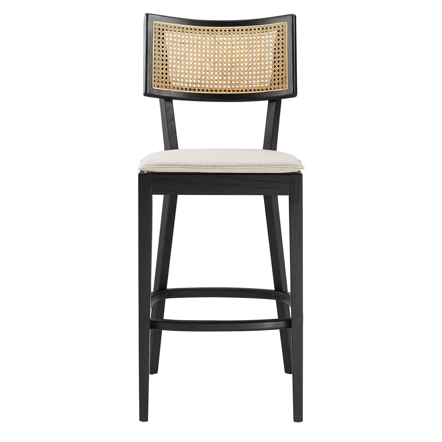 Modway - Caledonia Wood Bar Stools Set of 2 by Modway Bar and Dining Bar and Counter Stools Brown - EEI-6820-BLK-BEI