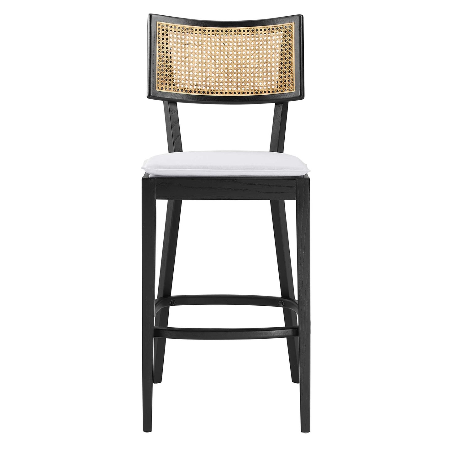 Modway - Caledonia Wood Bar Stools Set of 2 by Modway Bar and Dining Bar and Counter Stools White - EEI-6820-BLK-WHI
