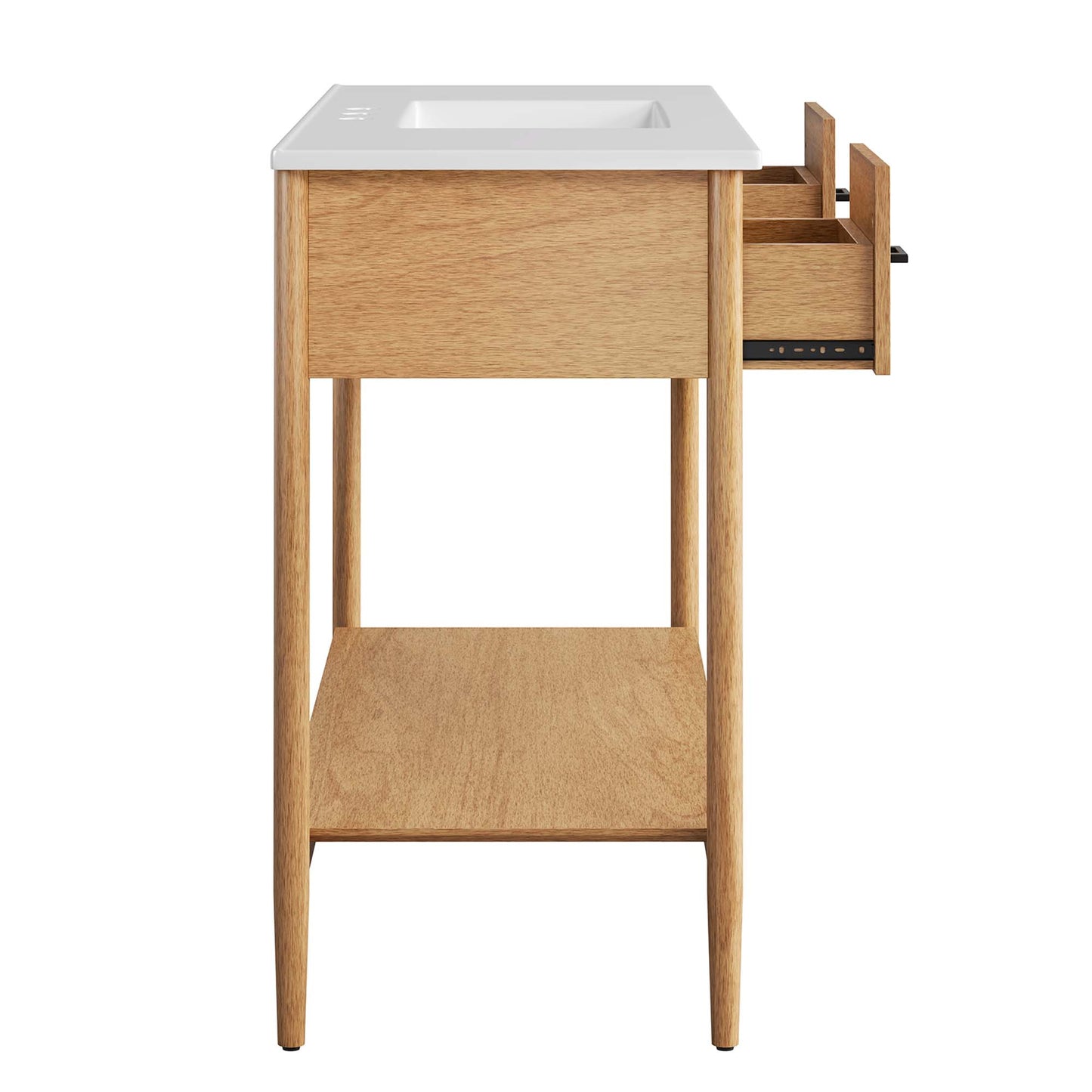 Modway - Zaire 48" Single Sink Bathroom Vanity by Modway Bathroom Vanities White - EEI-6824-NAT-WHI