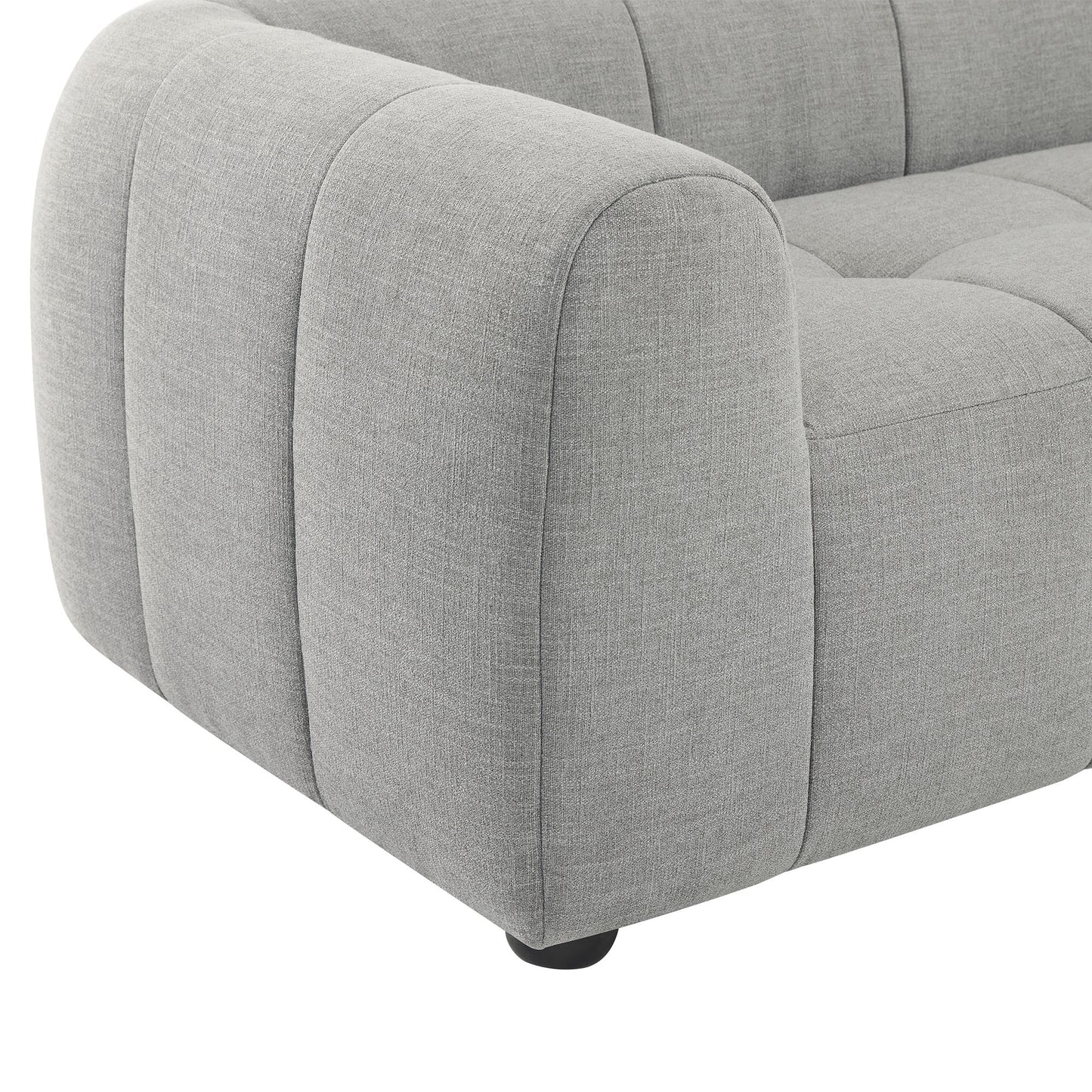 Modway - Liana Upholstered Fabric Sofa by Modway Living Room Sofas and Armchairs Gray - EEI-6866-PEW