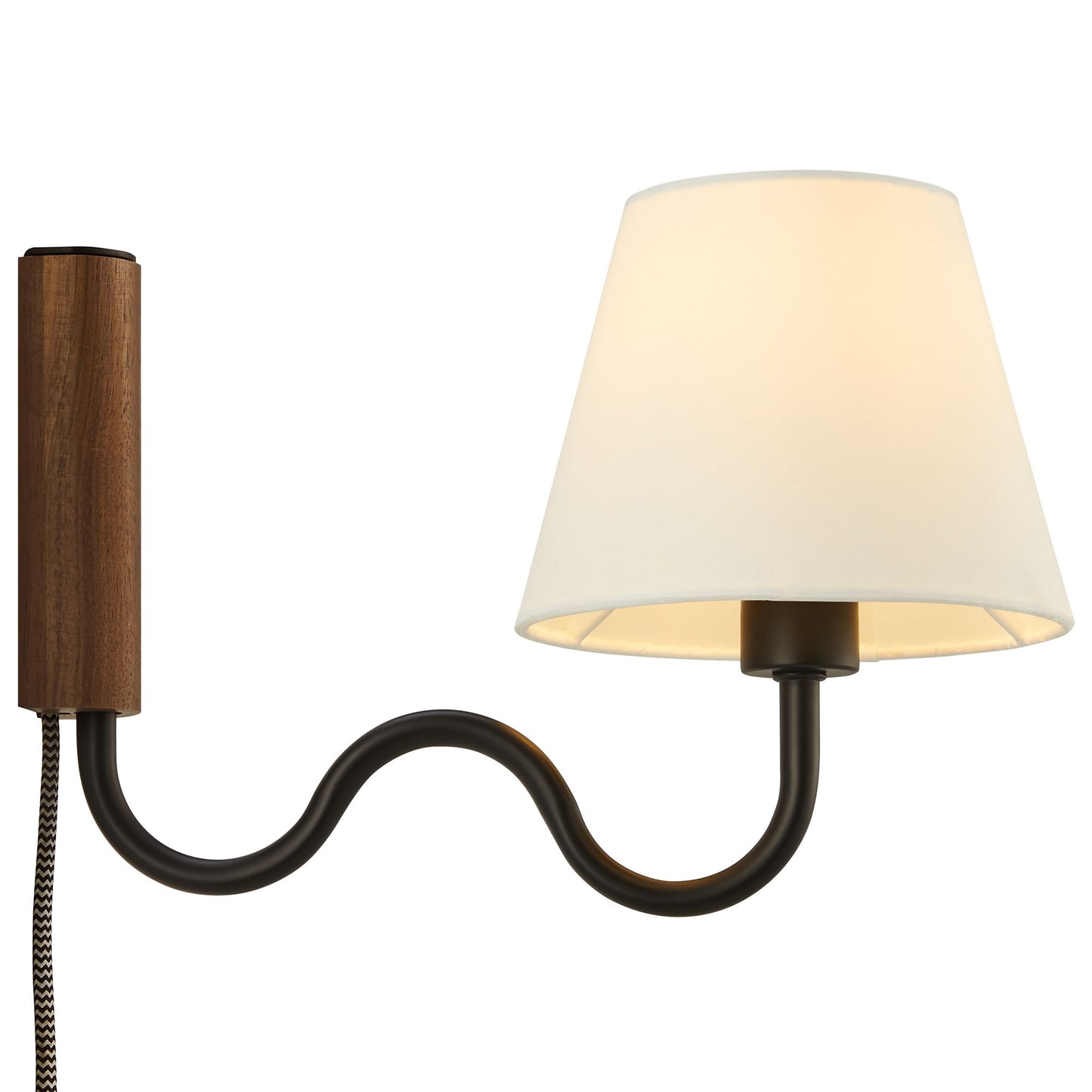 Modway - Sunlit Squiggle Arm Wall Sconce by Modway Lighting Ceiling Lamps Black - EEI-6881-WAL-BLK
