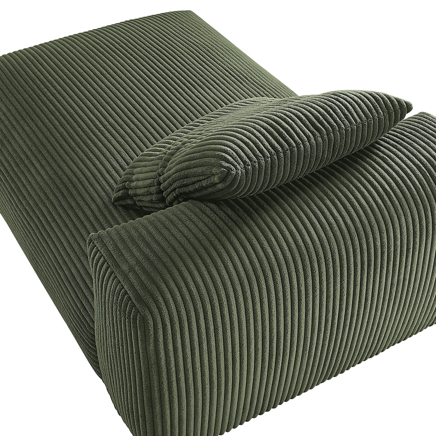 Modway - Solace Modular Corduroy Upholstered Armless Chaise Lounge by Modway Living Room Sofas and Armchairs Green - EEI-6886-FRN