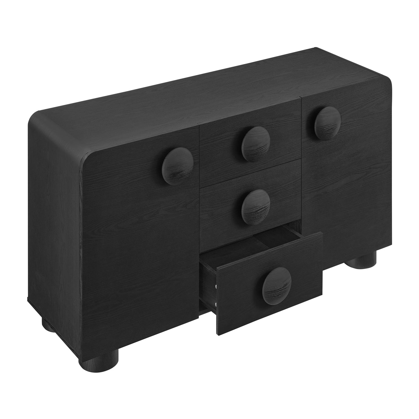 Modway - Sonnet 57" Sideboard Storage Cabinet by Modway Living Room Decor Black - EEI-6892-BLK