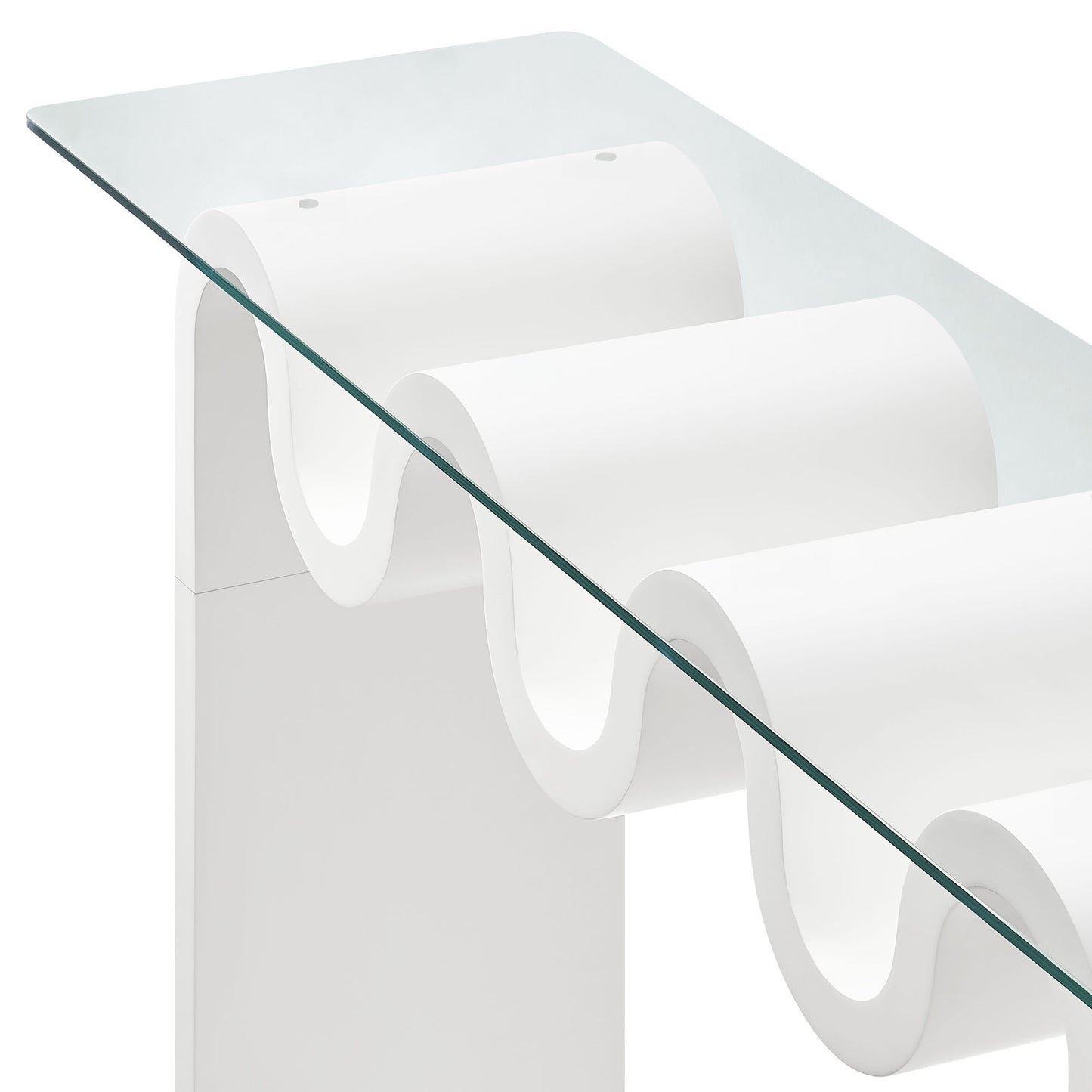 Modway - Ondine Glass Top 50" Console Table by Modway Living Room Tables White - EEI-6901-WHI