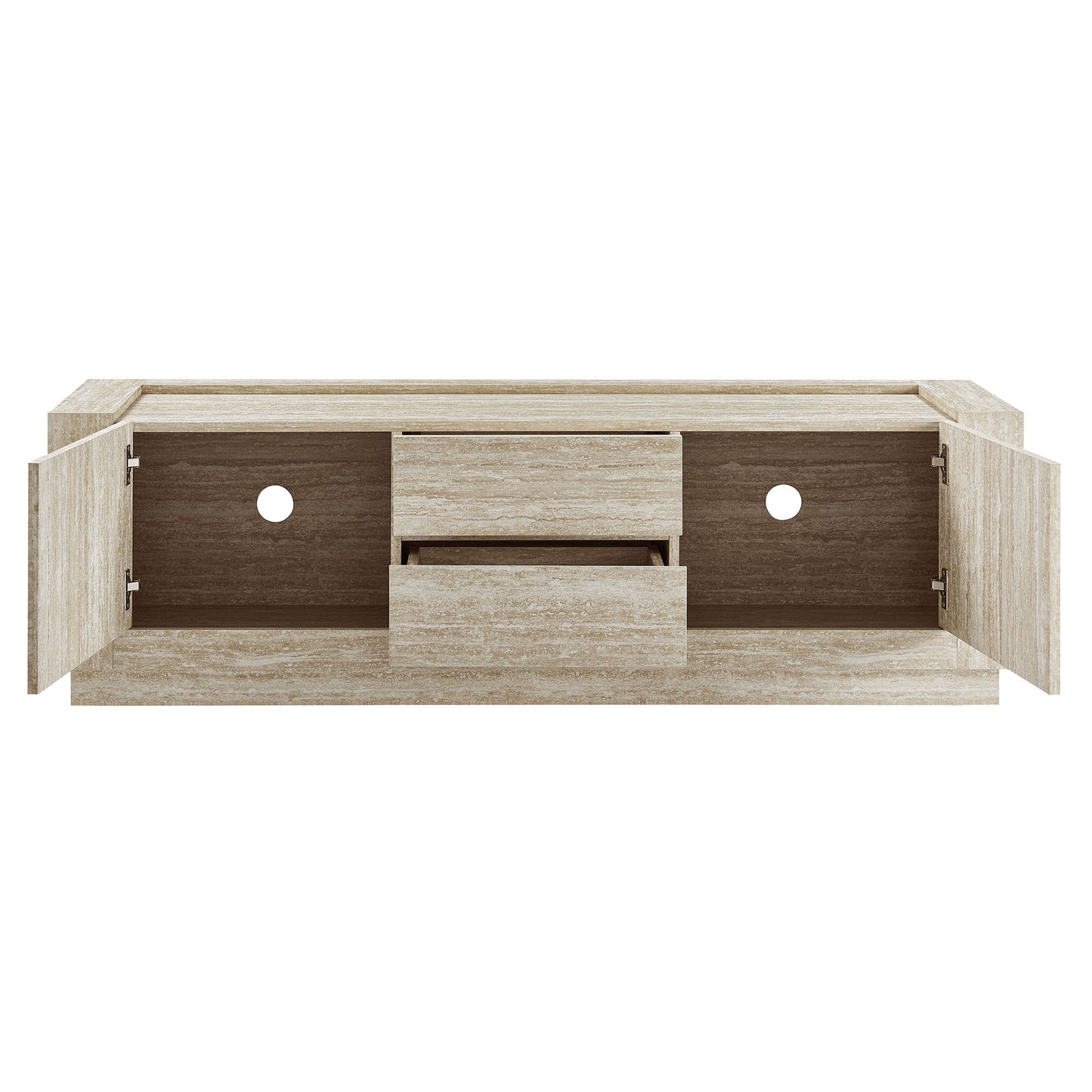Modway - Hollis 59" Travertine TV Stand by Modway Living Room Decor Brown - EEI-6907-TRA