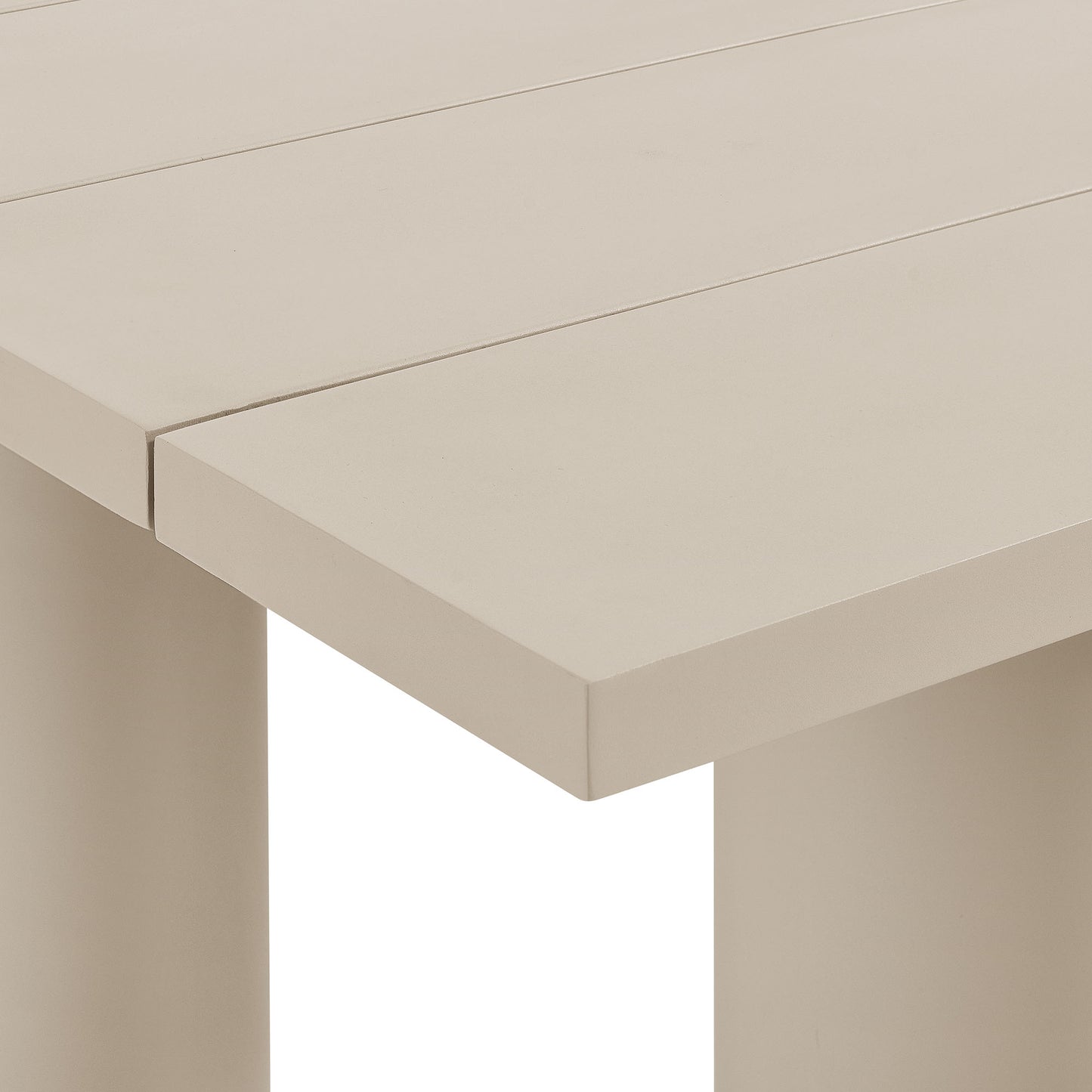 Modway - Nautica Outdoor Patio 87" Rectangular Aluminum Dining Table by Modway Outdoor Furniture Bar and Dining Brown - EEI-6980-TAU