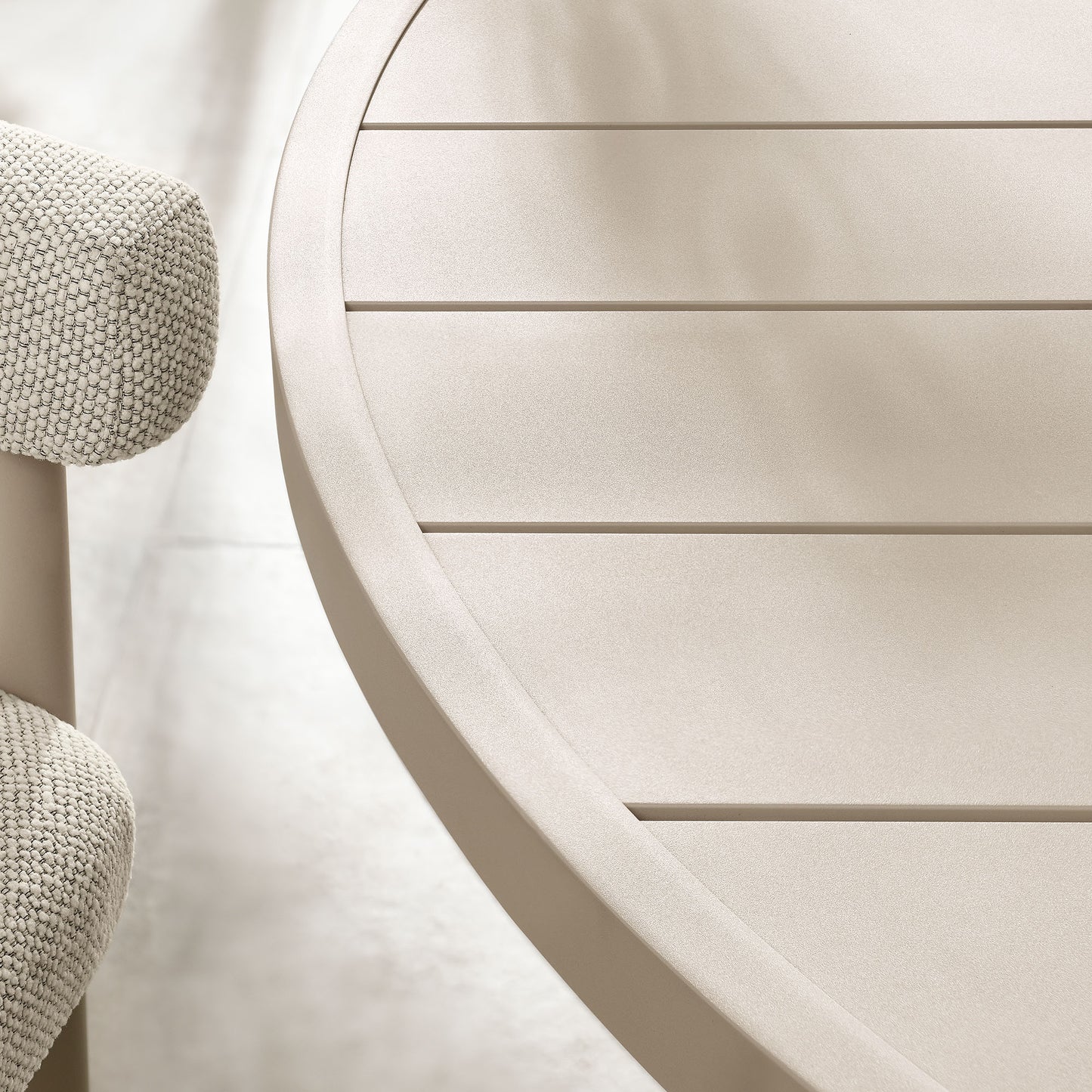 Modway - Nautica Outdoor Patio 60" Round Aluminum Dining Table by Modway Outdoor Furniture Bar and Dining Brown - EEI-6981-TAU