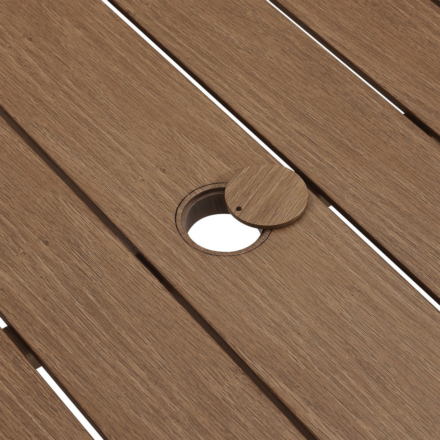 Modway - Parkland 76" Outdoor Patio Aluminum Dining Table by Modway Outdoor Furniture Bar and Dining Brown - EEI-6985-WAL