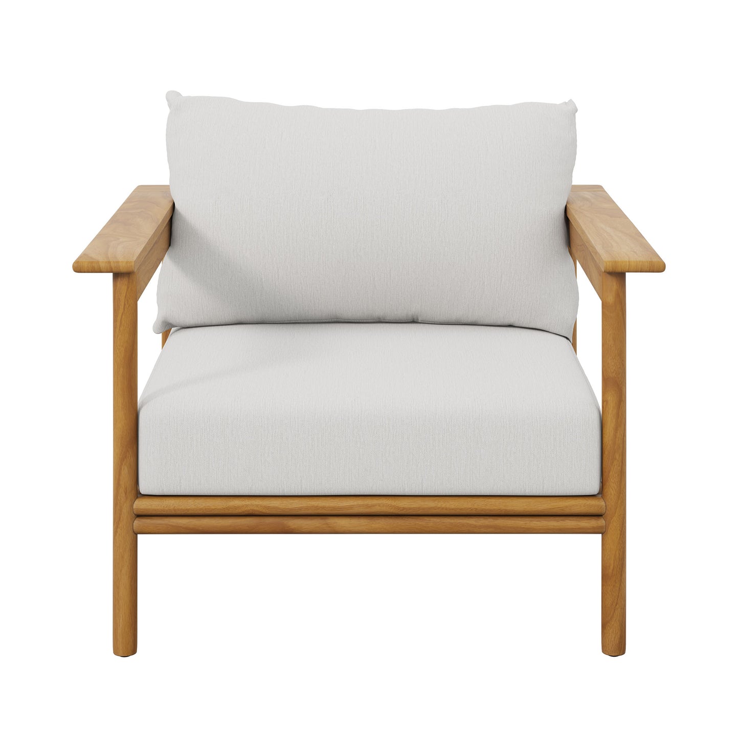Modway - Wren Outdoor Patio Teak Wood Armchair Set of 2 by Modway Outdoor Furniture Sofa Sectionals White - EEI-7068-NAT-SAI