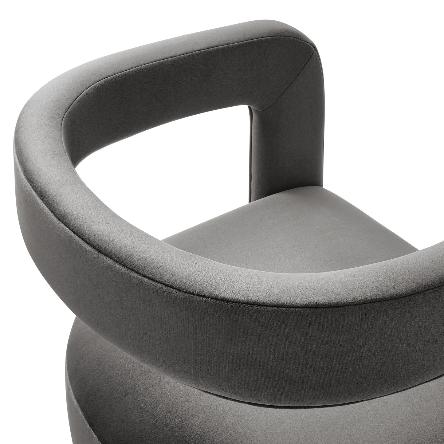 Modway - Winslow Barrel Performance Velvet Dining Chair by Modway Bar and Dining Dining Chairs Gray - EEI-7052-STG