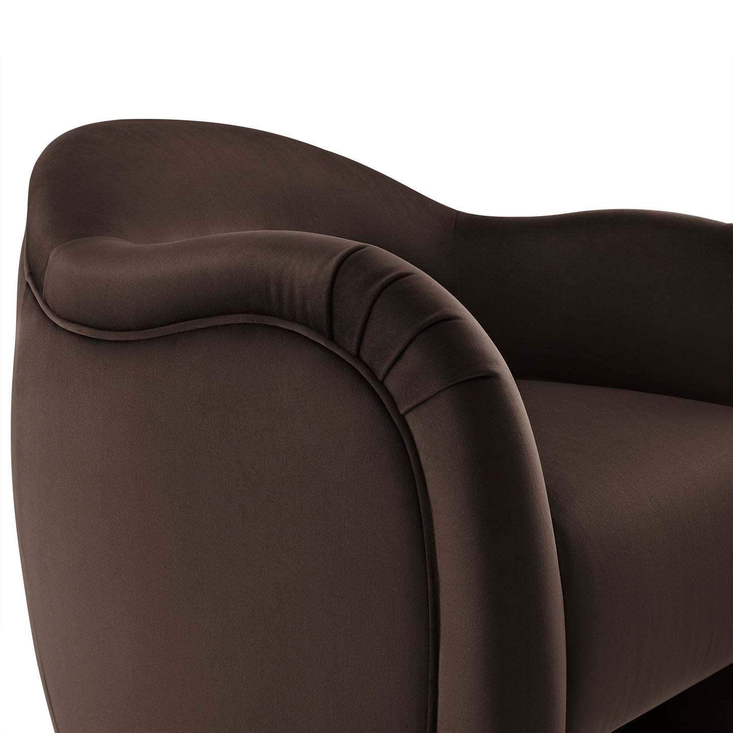 Modway - Compose Performance Velvet Accent Chair by Modway Living Room Sofas and Armchairs Brown - EEI-7074-CHB