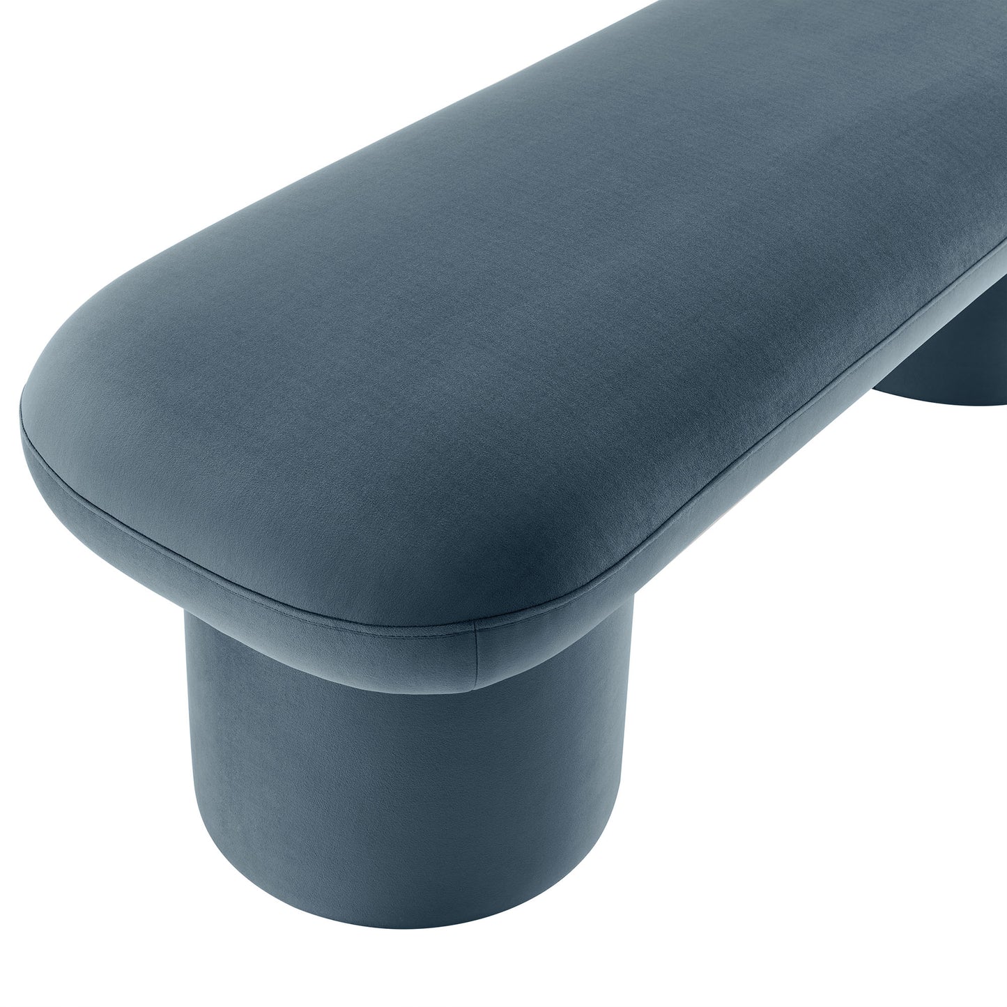 Modway - Orla Performance Velvet Bench by Modway Living Room Benches and Stools Blue - EEI-7083-CAB