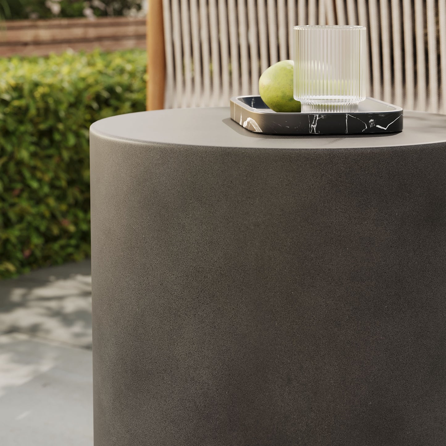 Modway - Brion Indoor - Outdoor Patio Concrete Stool by Modway Outdoor Furniture Bar and Dining Gray - EEI-7088-GRY