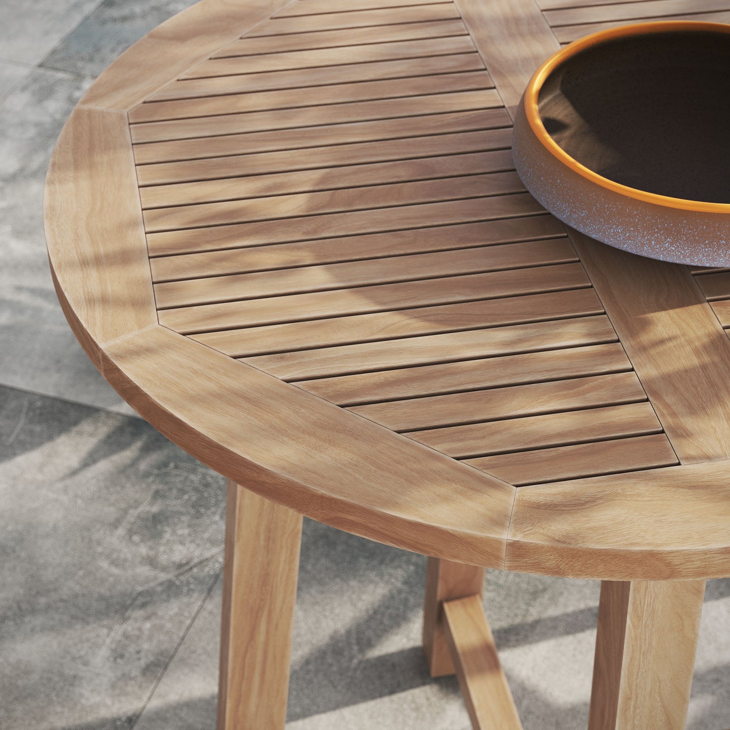 Modway - Wellspring 36" Outdoor Patio Teak Wood Bar Table by Modway Outdoor Furniture Bar and Dining Brown - EEI-7127-NAT