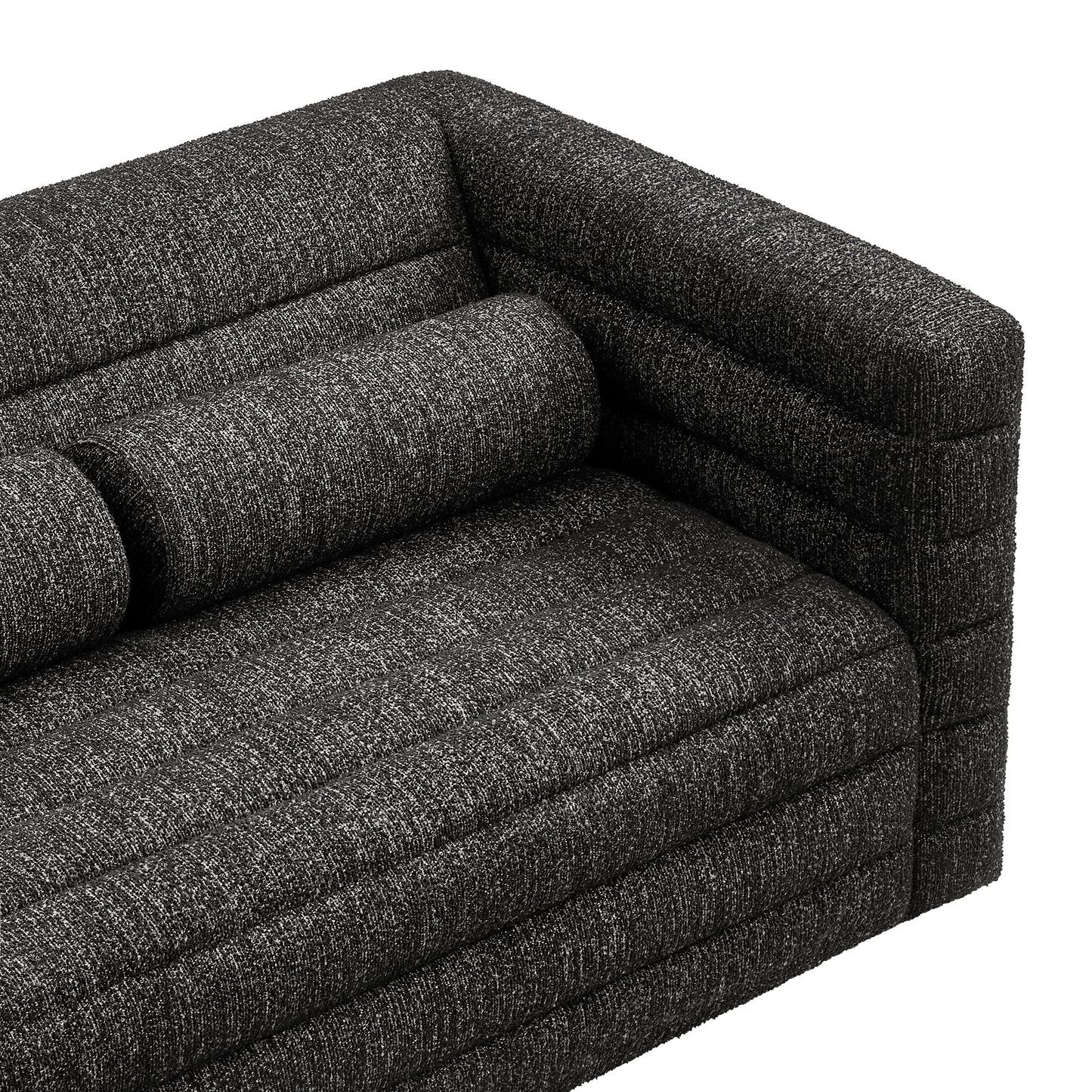 Modway - Relle Channel Tufted Boucle Upholstered Loveseat by Modway Living Room Sofas and Armchairs Gray - EEI-7137-CHA
