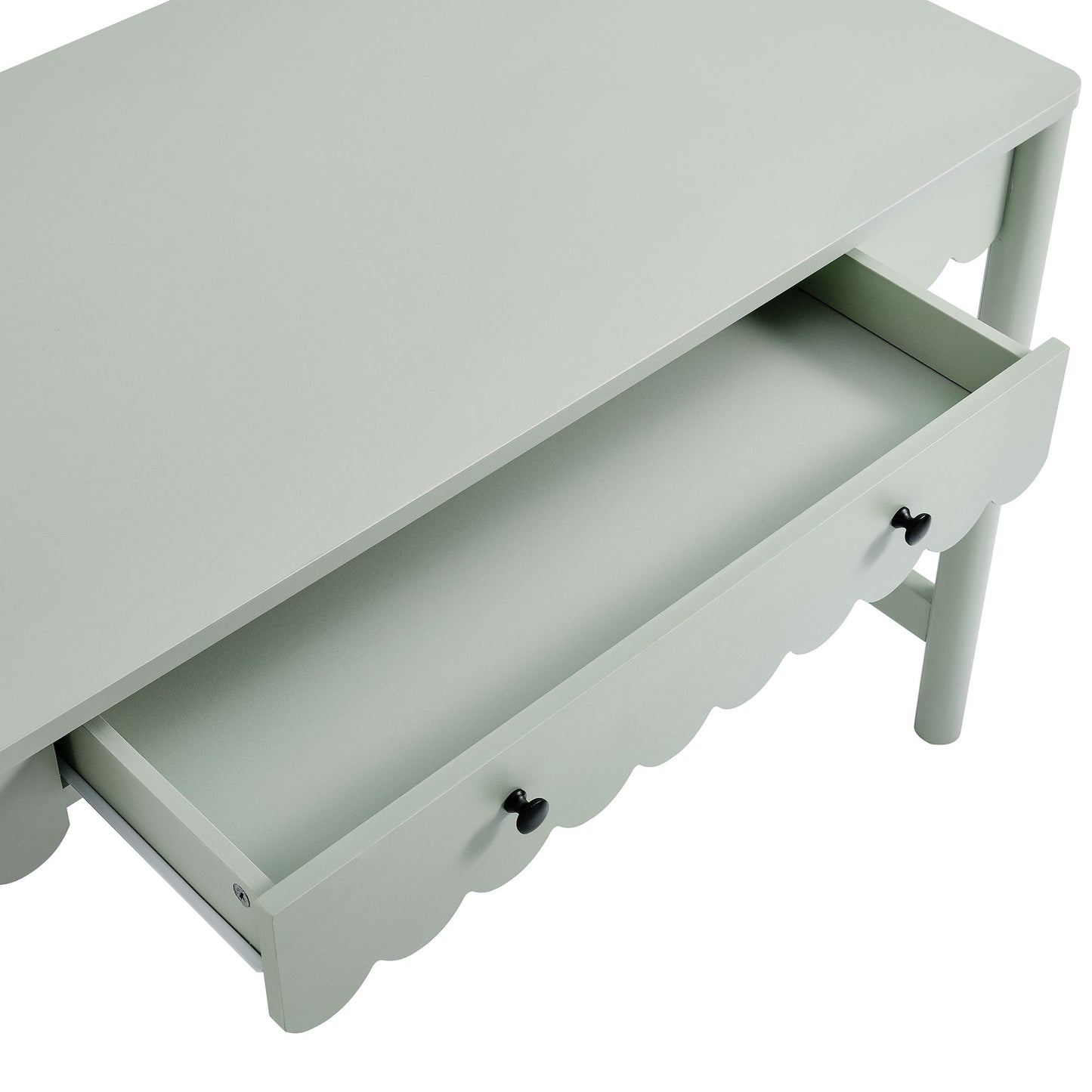 Modway - Emmeline 1-Drawer Scallop Writing Desk by Modway Office Furniture Computer Desks Green - EEI-7155-SGE