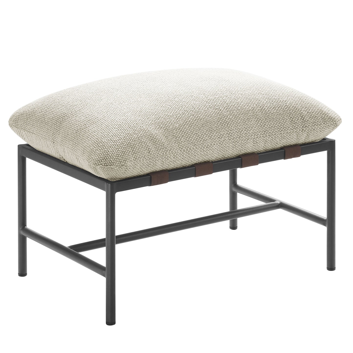 Modway Outlet Raya Outdoor Patio Boucle Ottoman by Modway Outdoor Furniture Furniture Ivory - EEI-7161-IVO