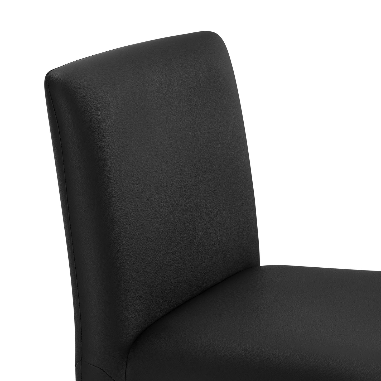 Modway - Rhodes Vegan Leather Upholstered Dining Chair by Modway Bar and Dining Dining Chairs Black - EEI-7223-BLK