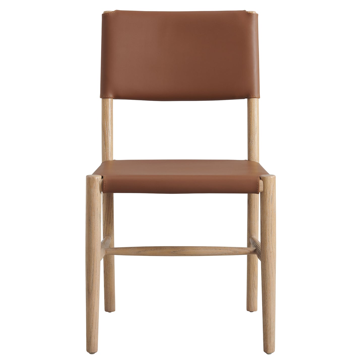Modway - Dover Wood Vegan Leather Dining Side Chairs Set of 2 by Modway Bar and Dining Dining Chairs Brown - EEI-7240-NAT-SDL