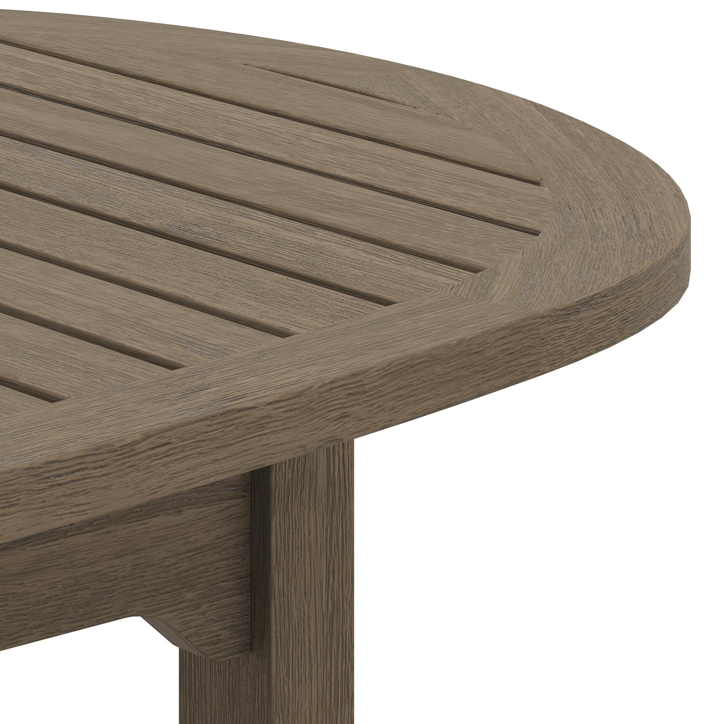 Modway - Saratoga Oval Outdoor Patio Teak Wood Coffee Table by Modway Outdoor Furniture Bar and Dining Gray - EEI-7246-WGR