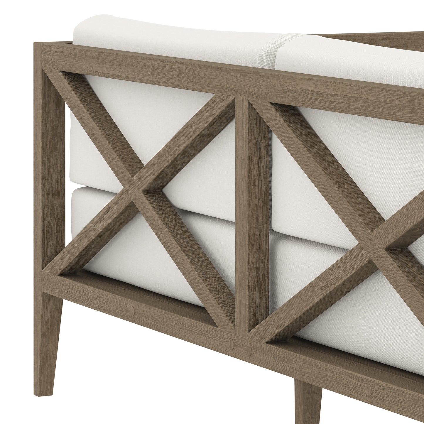 Modway - Northlake Outdoor Patio Teak Loveseat by Modway Outdoor Furniture Sofa Sectionals White - EEI-7254-WGR-WHI