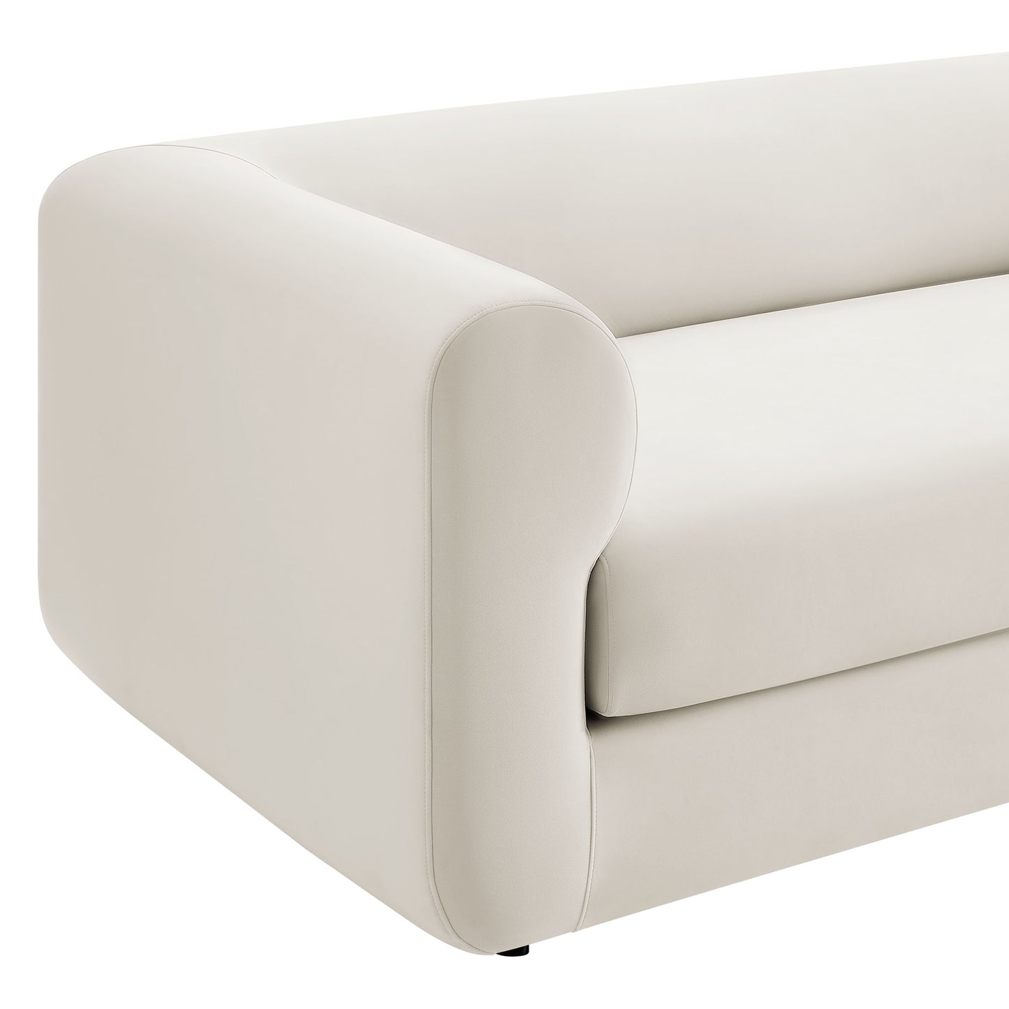 Modway - Leif 89" Performance Velvet Upholstered Sofa by Modway Living Room Sofas and Armchairs White - EEI-7281-ALA