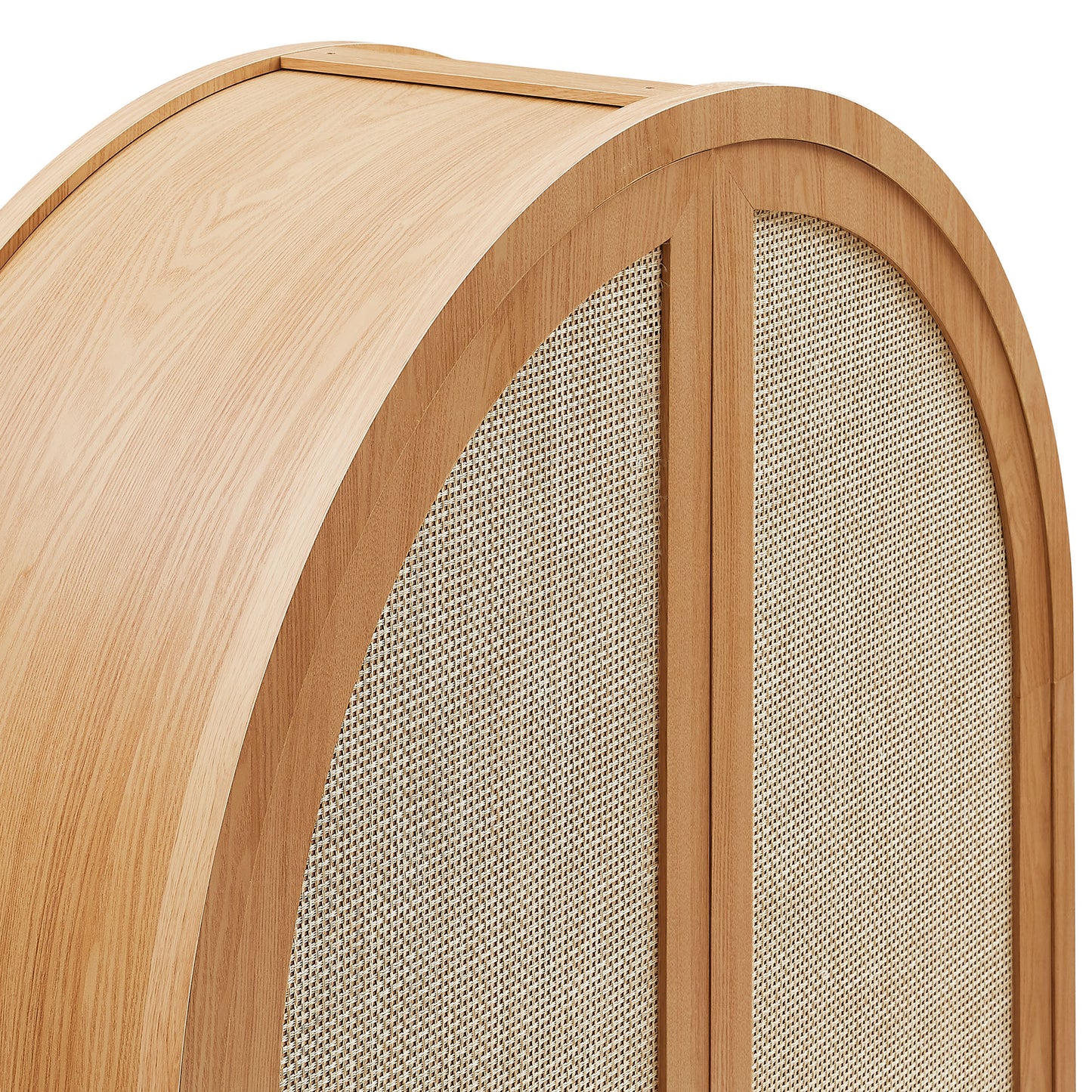 Modway - Calista 79" Tall Wide Rattan Arched Storage Cabinet by Modway Living Room Decor Brown - EEI-7294-NAT