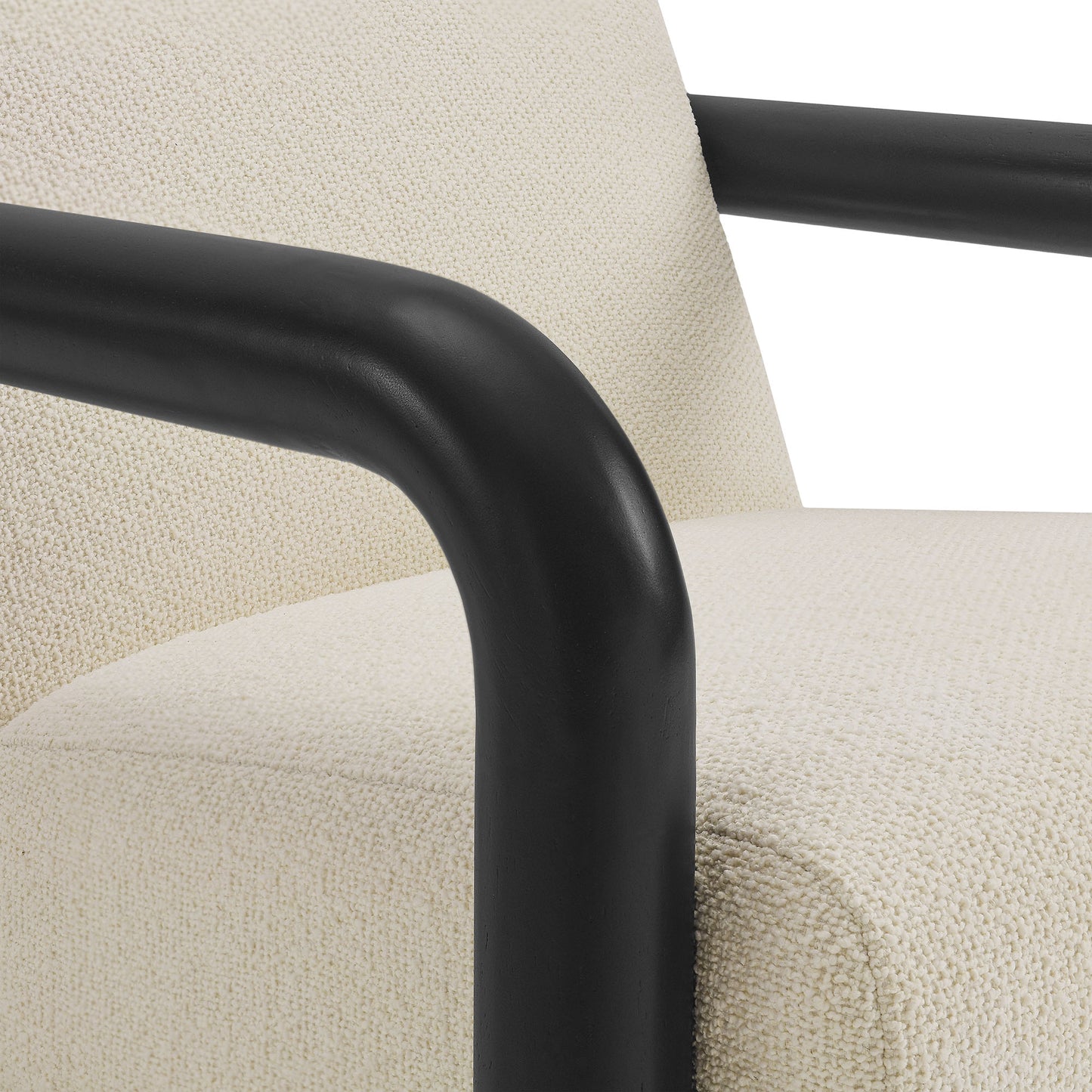 Modway - Sereno Boucle Accent Chair by Modway Living Room Sofas and Armchairs Cream Black - EEI-7391-CRE-BLK