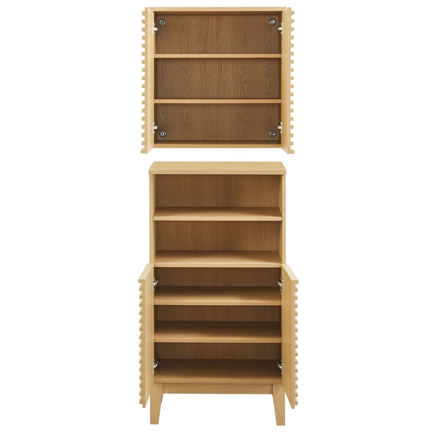 Modway - Render Bathroom Cabinet Set by Modway Bathroom Vanities Oak - EEI-7446-OAK