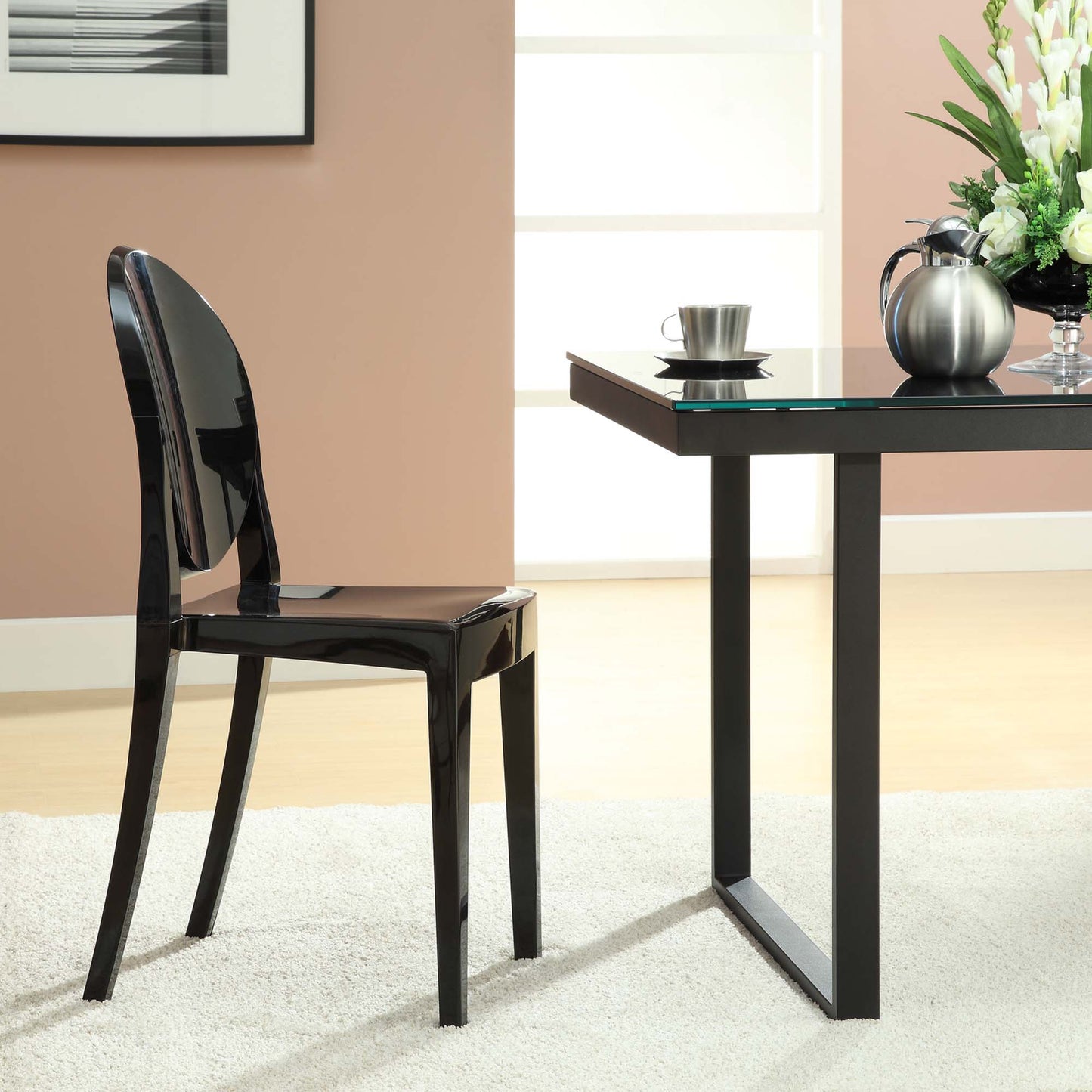 Modway - Casper Dining Chairs Set of 2 by Modway Bar and Dining Dining Chairs Black - EEI-906-BLK