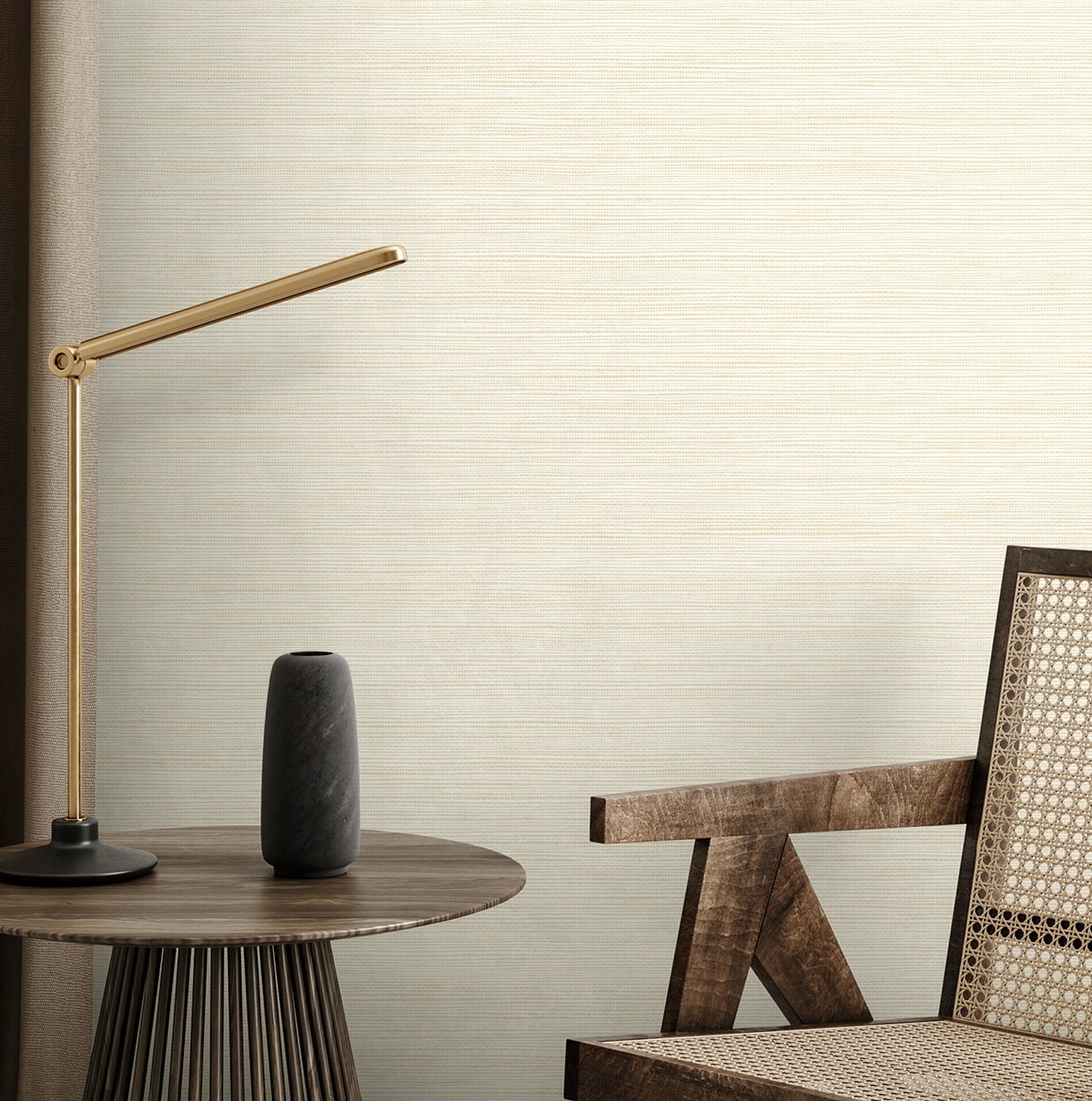 Seabrook Designs Sisa Faux Grasscloth Contemporary Warm Neutrals , Beiges - EN40203