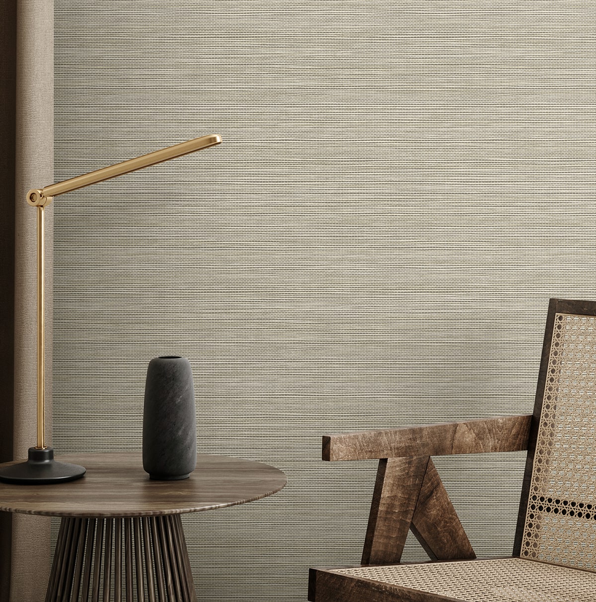 Seabrook Designs Sisa Faux Grasscloth Contemporary Warm Neutrals , Beiges - EN40207