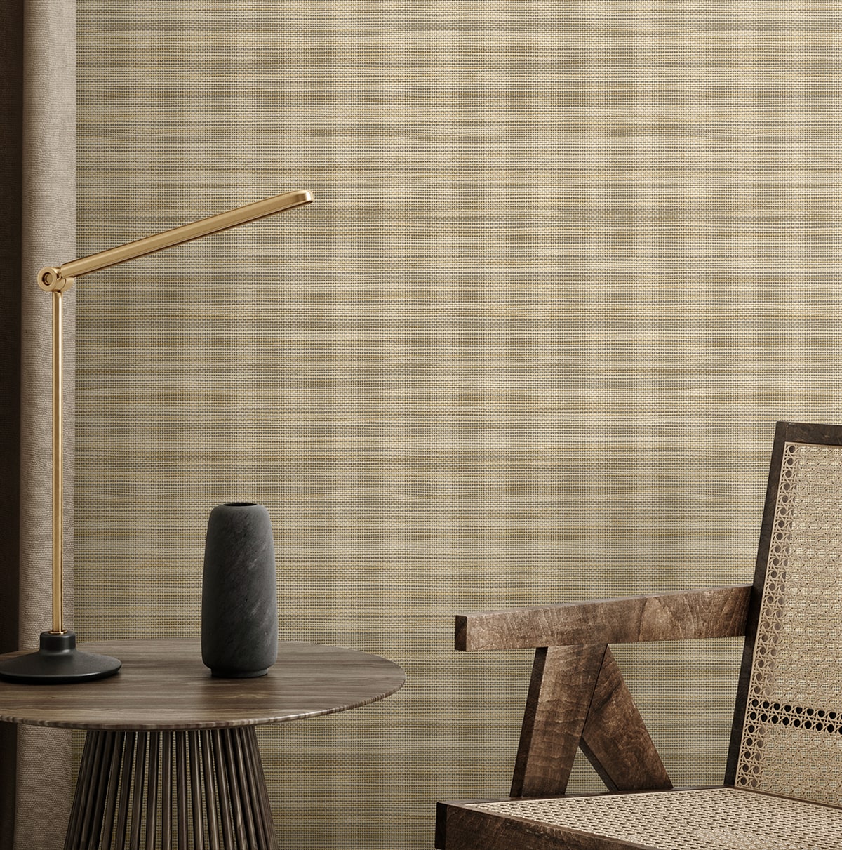 Seabrook Designs Sisa Faux Grasscloth Contemporary Warm Neutrals , Beiges - EN40216