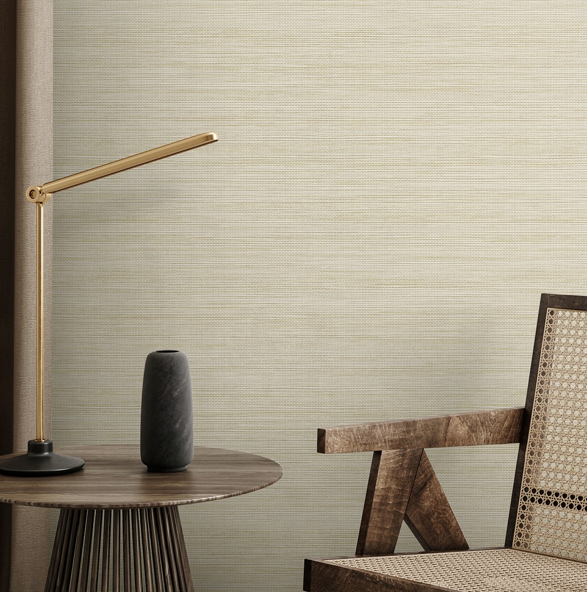 Seabrook Designs Sisa Faux Grasscloth Contemporary Warm Neutrals , Beiges - EN40217
