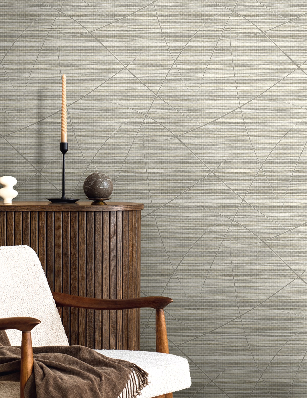Seabrook Designs Bract Faux Grasscloth Contemporary Cool Neutrals - EN40408