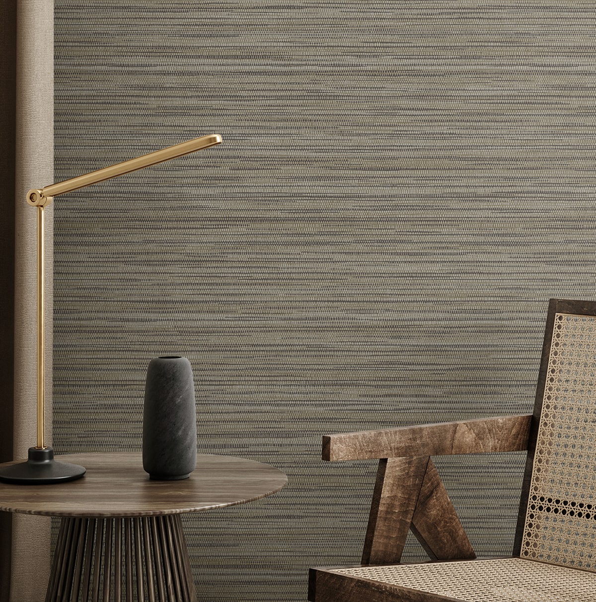 Seabrook Designs Canebrush Faux Grasscloth Contemporary Browns , Taupes - EN40500