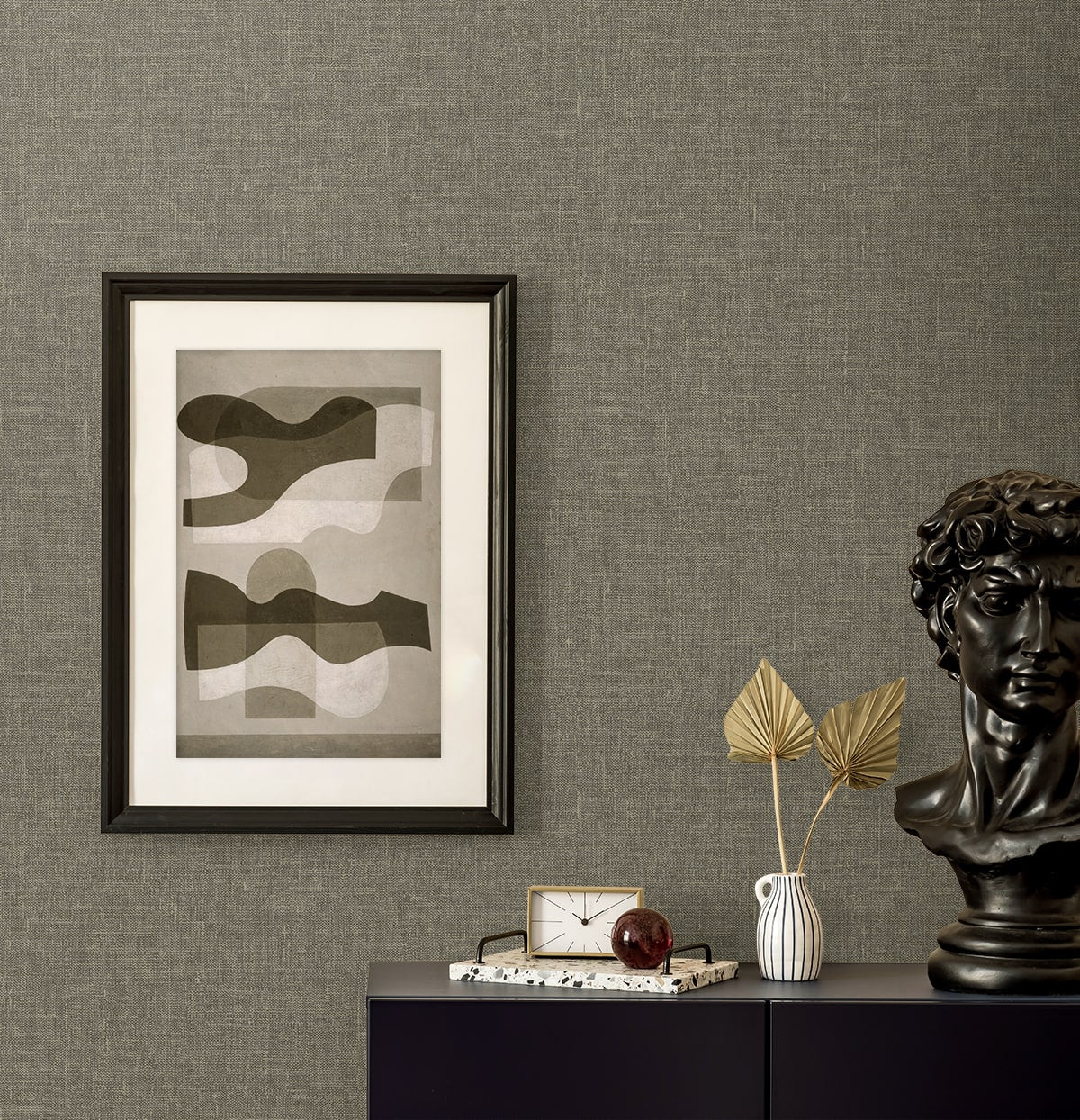 Seabrook Designs Loom Faux Linen Contemporary Grays - EN40919